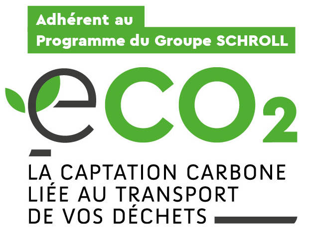 Adhérent au programme du groupe SCHROLL - eCO2 - La captation carbone liée au transport de vos déchets.